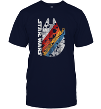 Load image into Gallery viewer, Star Wars Millennium Falcon Wears Retro Stripes Men Cotton T-Shirt