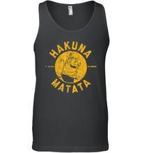 Load image into Gallery viewer, Disney Lion King Distressed Hakuna Matata Stamp Graphic Men Cotton Tank Top