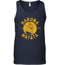 Load image into Gallery viewer, Disney Lion King Distressed Hakuna Matata Stamp Graphic Men Cotton Tank Top