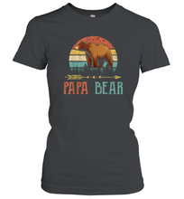Load image into Gallery viewer, Papa bear T Shirt Vintage Daddy Wildling Father's Day Dad Women Cotton T-Shirt