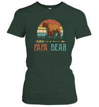 Load image into Gallery viewer, Papa bear T Shirt Vintage Daddy Wildling Father's Day Dad Women Cotton T-Shirt