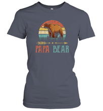 Load image into Gallery viewer, Papa bear T Shirt Vintage Daddy Wildling Father's Day Dad Women Cotton T-Shirt