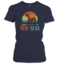 Load image into Gallery viewer, Papa bear T Shirt Vintage Daddy Wildling Father's Day Dad Women Cotton T-Shirt