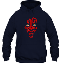 Load image into Gallery viewer, Star Wars Darth Maul Hooded Face Creeping Graphic Unisex Hooded Sweatshirt