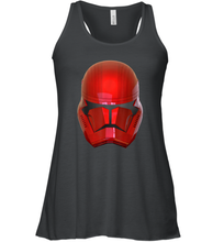 Load image into Gallery viewer, Star Wars Red Sith Trooper Helmet Head Shot Portrait Women Racerback Tank