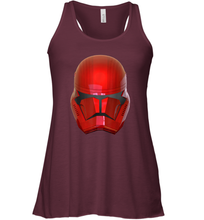 Load image into Gallery viewer, Star Wars Red Sith Trooper Helmet Head Shot Portrait Women Racerback Tank