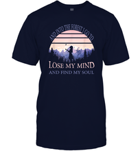 Load image into Gallery viewer, And into the forest I go to lose my mind and find my soul Tee Graphic Men Cotton T-Shirt