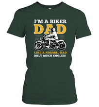 Load image into Gallery viewer, I'm a biker dad shirt gift for lover biker in father's day Women Cotton T-Shirt