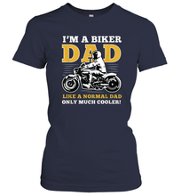 Load image into Gallery viewer, I'm a biker dad shirt gift for lover biker in father's day Women Cotton T-Shirt