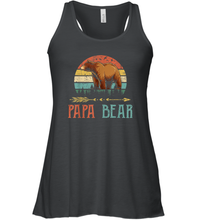 Load image into Gallery viewer, Papa bear T Shirt Vintage Daddy Wildling Father's Day Dad Women Racerback Tank