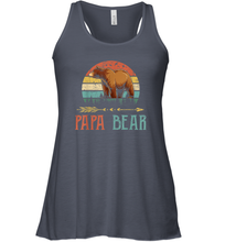 Load image into Gallery viewer, Papa bear T Shirt Vintage Daddy Wildling Father's Day Dad Women Racerback Tank