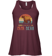Load image into Gallery viewer, Papa bear T Shirt Vintage Daddy Wildling Father's Day Dad Women Racerback Tank