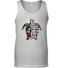 Load image into Gallery viewer, And into the ocean i go to lose my mind and find my soul gift idea Men Cotton Tank Top