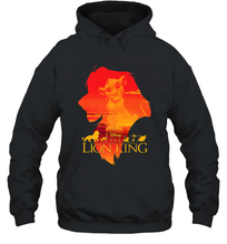 Load image into Gallery viewer, Disney Lion King Simba Silhouette Fill Sunset Poster Unisex Hooded Sweatshirt
