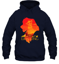 Load image into Gallery viewer, Disney Lion King Simba Silhouette Fill Sunset Poster Unisex Hooded Sweatshirt