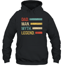 Load image into Gallery viewer, Dad The Man The Myth The Legend T Shirt Vintage Papa Premium Unisex Hooded Sweatshirt