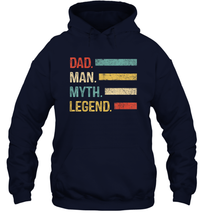 Load image into Gallery viewer, Dad The Man The Myth The Legend T Shirt Vintage Papa Premium Unisex Hooded Sweatshirt