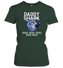 Load image into Gallery viewer, Daddy Shark Doo Doo shirt gift for lover papa father's day Women Cotton T-Shirt