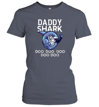 Load image into Gallery viewer, Daddy Shark Doo Doo shirt gift for lover papa father's day Women Cotton T-Shirt