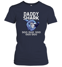 Load image into Gallery viewer, Daddy Shark Doo Doo shirt gift for lover papa father's day Women Cotton T-Shirt
