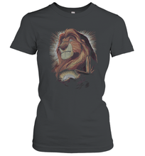 Load image into Gallery viewer, Disney Lion King Mufasa Pride Rock Dot Art Retro Portrait Women Cotton T-Shirt