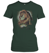 Load image into Gallery viewer, Disney Lion King Mufasa Pride Rock Dot Art Retro Portrait Women Cotton T-Shirt