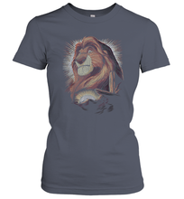 Load image into Gallery viewer, Disney Lion King Mufasa Pride Rock Dot Art Retro Portrait Women Cotton T-Shirt