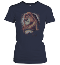 Load image into Gallery viewer, Disney Lion King Mufasa Pride Rock Dot Art Retro Portrait Women Cotton T-Shirt