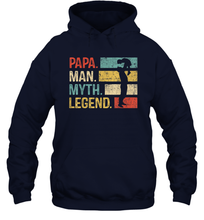Load image into Gallery viewer, Papa Man Myth Legend T Shirt Vintage For Mens Dad Father Gift Unisex Hooded Sweatshirt