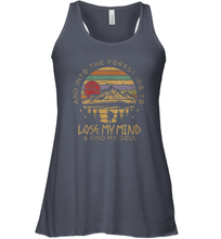 Load image into Gallery viewer, Womens Into The Forest I Go To Lose My Mind Find My Soul Women Racerback Tank