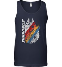 Load image into Gallery viewer, Star Wars Millennium Falcon Wears Retro Stripes Men Cotton Tank Top