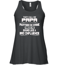 Load image into Gallery viewer, Funny Grandpa Gifts Shirts, Papa Partner In Crime Shirt Women Racerback Tank