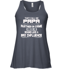 Load image into Gallery viewer, Funny Grandpa Gifts Shirts, Papa Partner In Crime Shirt Women Racerback Tank