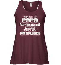 Load image into Gallery viewer, Funny Grandpa Gifts Shirts, Papa Partner In Crime Shirt Women Racerback Tank