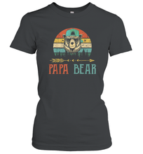 Load image into Gallery viewer, Papa bear T Shirt Vintage Daddy Wildling Father's Day Dad Gift Women Cotton T-Shirt