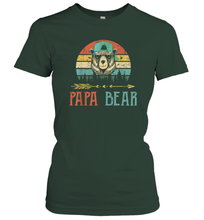 Load image into Gallery viewer, Papa bear T Shirt Vintage Daddy Wildling Father's Day Dad Gift Women Cotton T-Shirt