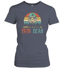 Load image into Gallery viewer, Papa bear T Shirt Vintage Daddy Wildling Father's Day Dad Gift Women Cotton T-Shirt