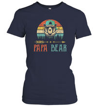 Load image into Gallery viewer, Papa bear T Shirt Vintage Daddy Wildling Father's Day Dad Gift Women Cotton T-Shirt