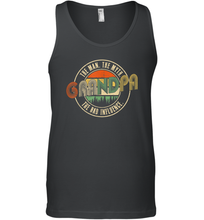 Load image into Gallery viewer, Mens Grandpa The Man The Myth The Bad Influence Premium Men Cotton Tank Top