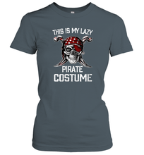 Load image into Gallery viewer, Womens This Is My Lazy Pirate Costume T shirt Funny Halloween Women Cotton T-Shirt