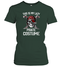 Load image into Gallery viewer, Womens This Is My Lazy Pirate Costume T shirt Funny Halloween Women Cotton T-Shirt