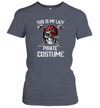 Load image into Gallery viewer, Womens This Is My Lazy Pirate Costume T shirt Funny Halloween Women Cotton T-Shirt