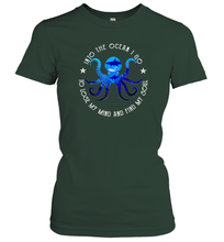 Load image into Gallery viewer, Into The Ocean I Lose My Mind And Find My Soul Octopus Women Cotton T-Shirt