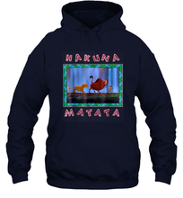 Load image into Gallery viewer, Disney Lion King Hakuna Matata Pattern Square Unisex Hooded Sweatshirt