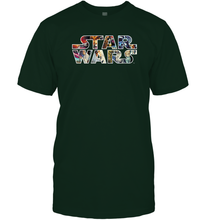 Load image into Gallery viewer, Womens Star Wars Vintage Scene Build Up Fill Logo Men Cotton T-Shirt