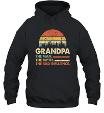 Load image into Gallery viewer, Mens Grandpa The Man The Myth The Bad Influence Unisex Hooded Sweatshirt