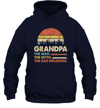 Load image into Gallery viewer, Mens Grandpa The Man The Myth The Bad Influence Unisex Hooded Sweatshirt