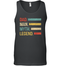 Load image into Gallery viewer, Dad The Man The Myth The Legend T Shirt Vintage Papa Premium Men Cotton Tank Top