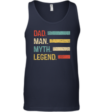 Load image into Gallery viewer, Dad The Man The Myth The Legend T Shirt Vintage Papa Premium Men Cotton Tank Top