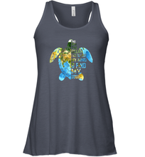 Load image into Gallery viewer, I Go To Lose My Mind Find My Soul Ocean Turtle Lovers Gift Women Racerback Tank